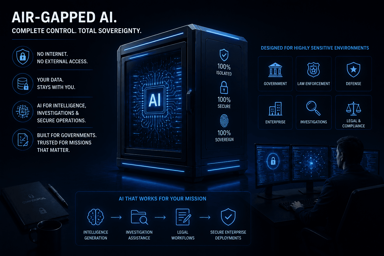 Vatins air-gapped sovereign AI — on-premise intelligence systems operating without internet connectivity